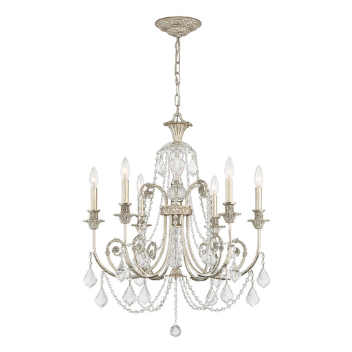 Crystorama 5116-OS-CL-I Regis Six Light Chandelier Olde Silver Alternate Image.jpg