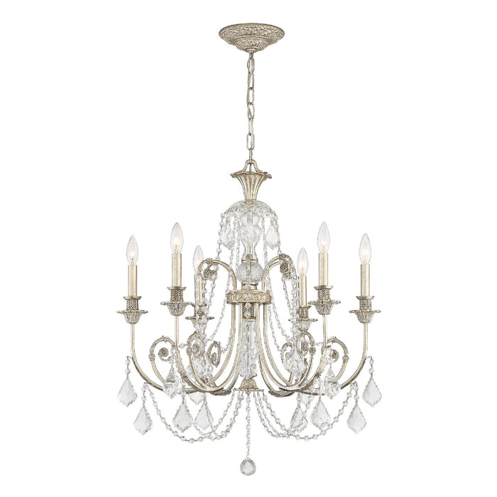 Crystorama 5116-OS-CL-I Regis Six Light Chandelier Olde Silver Alternate Image.jpg