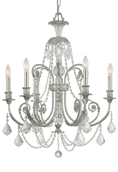 Crystorama 5116-OS-CL-I Regis Six Light Chandelier Olde Silver Main Image.jpg