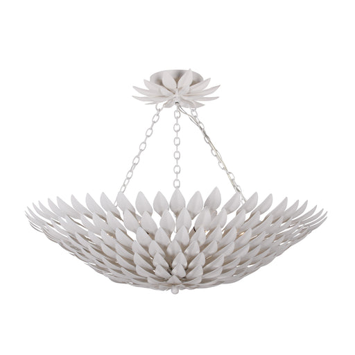 Crystorama 517-MT Broche Six Light Chandelier Matte White Alternate Image.jpg