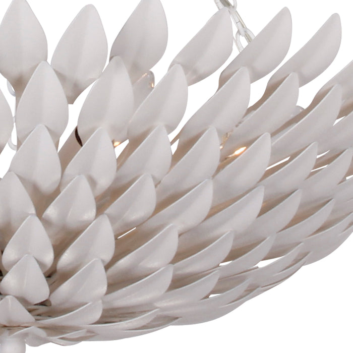 Crystorama 517-MT Broche Six Light Chandelier Matte White Alternate Image 2.jpg