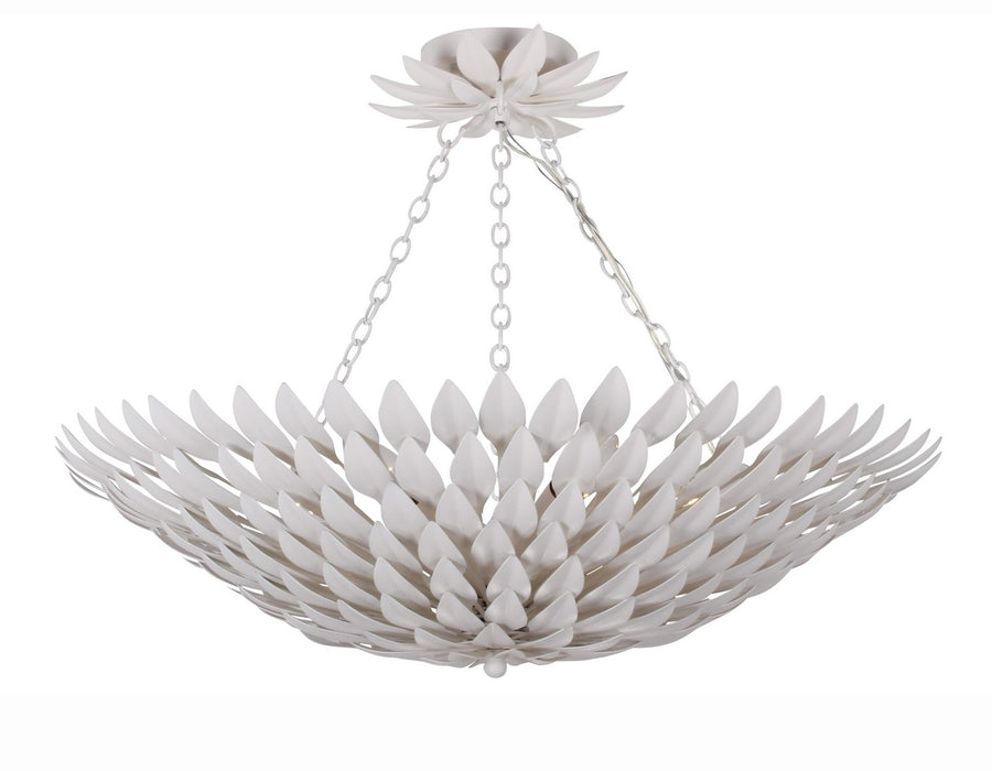 Crystorama 517-MT_CEILING Broche Six Light Semi Flush Mount Matte White Main Image.jpg