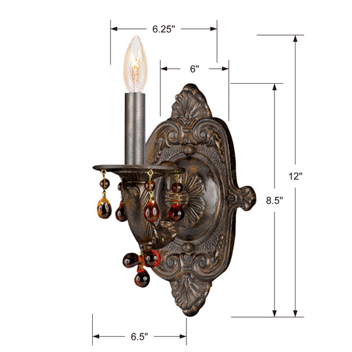 Crystorama 5201-VB-AMBER Paris Market One Light Wall Sconce Venetian Bronze Alternate Image.jpg