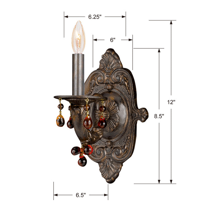 Crystorama 5201-VB-AMBER Paris Market One Light Wall Sconce Venetian Bronze Alternate Image.jpg
