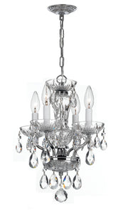 Crystorama 5534-CH-CL-I Traditional Crystal Four Light Mini Chandelier Polished Chrome Main Image.jpg
