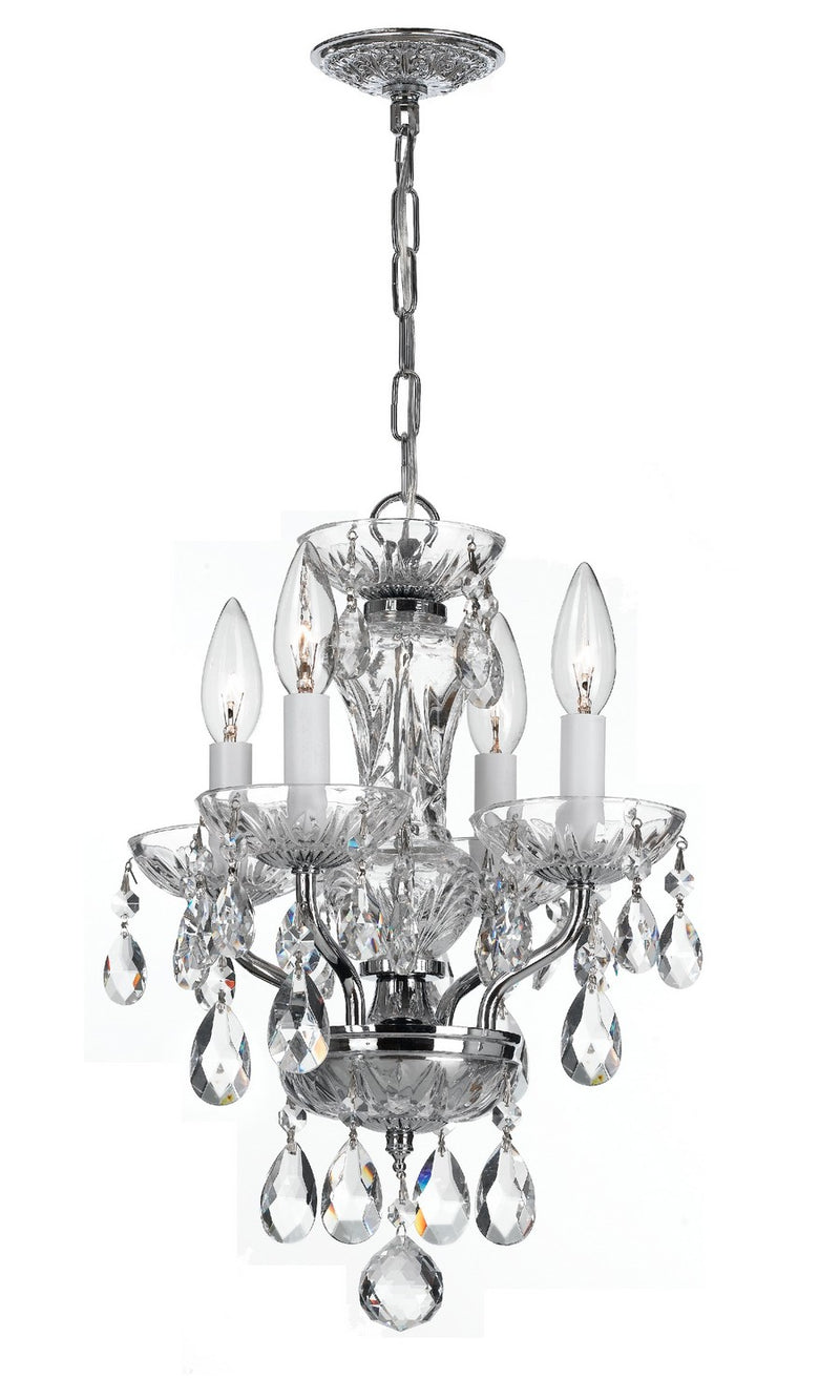 Crystorama 5534-CH-CL-I Traditional Crystal Four Light Mini Chandelier Polished Chrome Main Image.jpg