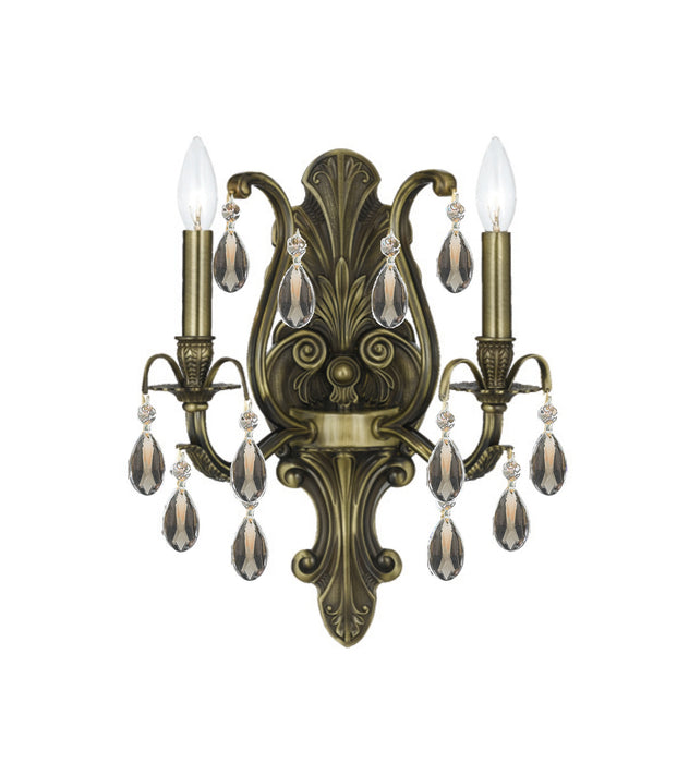 Crystorama 5563-AB-GT-MWP Dawson Two Light Wall Sconce Antique Brass Main Image.jpg
