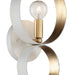 Crystorama 581-MT-GA Luna One Light Wall Sconce Matte White / Antique Gold Alternate Image.jpg