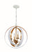 Crystorama 584-MT-GA Luna Four Light Mini Chandelier Matte White / Antique Gold Main Image.jpg