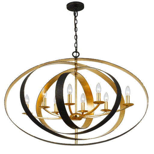 Crystorama 588-EB-GA Luna Eight Light Chandelier English Bronze / Antique Gold Alternate Image.jpg