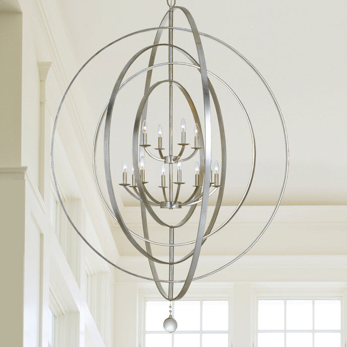 Crystorama 590-SA Luna 12 Light Chandelier Antique Silver Alternate Image 2.jpg