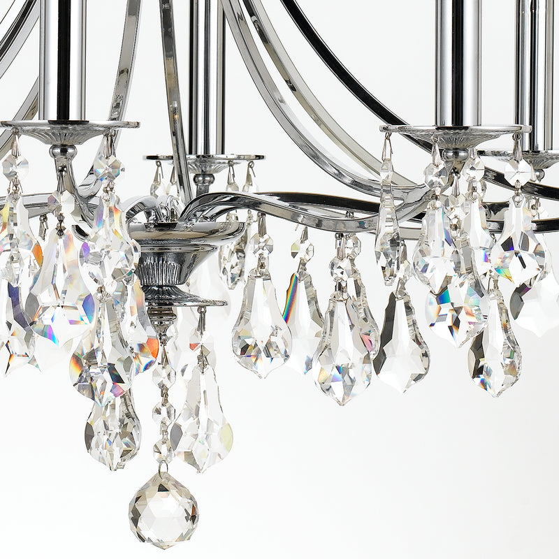 Crystorama 5938-CH-CL-MWP Cedar Eight Light Chandelier Polished Chrome Alternate Image 2.jpg