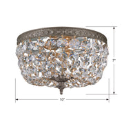 Crystorama 710-EB-CL-I Ceiling Mount Two Light Flush Mount English Bronze Alternate Image.jpg