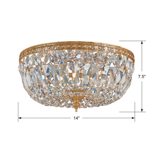 Crystorama 714-OB-GT-MWP Ceiling Mount Three Light Flush Mount Olde Brass Alternate Image.jpg