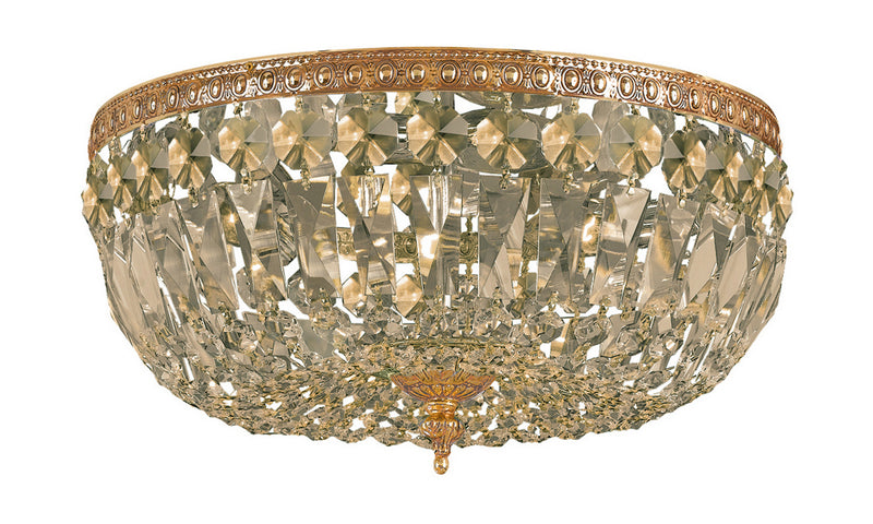 Crystorama 714-OB-GT-MWP Ceiling Mount Three Light Flush Mount Olde Brass Main Image.jpg