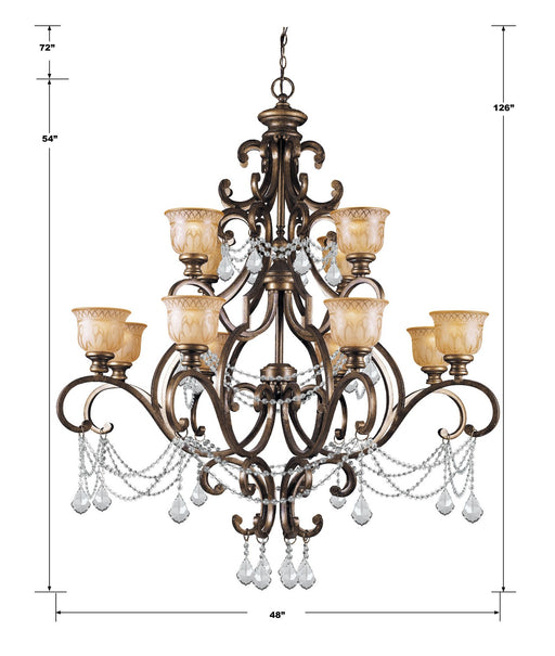 Crystorama 7512-BU-CL-MWP Norwalk 12 Light Chandelier Bronze Umber Alternate Image.jpg
