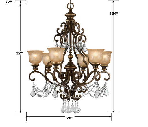Crystorama 7516-BU-CL-MWP Norwalk Six Light Chandelier Bronze Umber Alternate Image.jpg