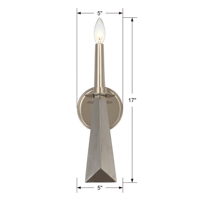 Crystorama 7591-PN Palmer One Light Wall Sconce Polished Nickel Alternate Image.jpg