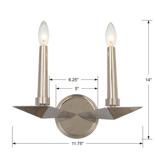 Crystorama 7592-PN Palmer Two Light Wall Sconce Polished Nickel Alternate Image.jpg