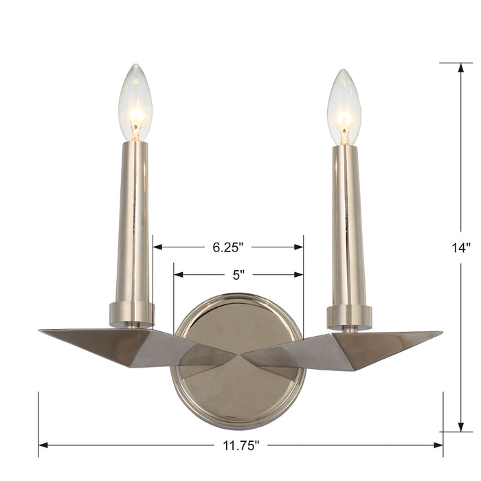 Crystorama 7592-PN Palmer Two Light Wall Sconce Polished Nickel Alternate Image.jpg