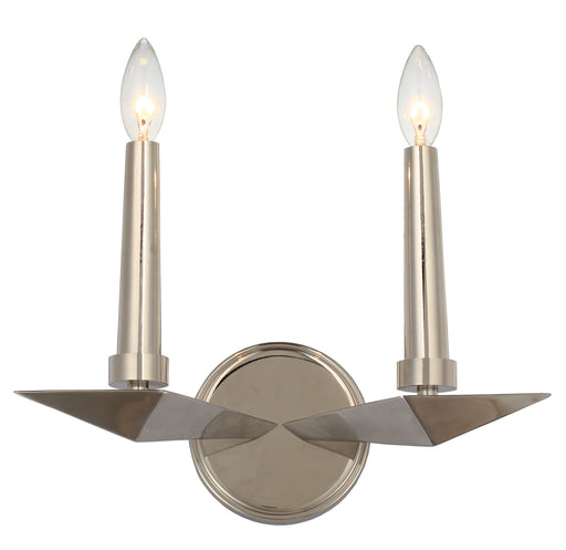 Crystorama 7592-PN Palmer Two Light Wall Sconce Polished Nickel Main Image.jpg