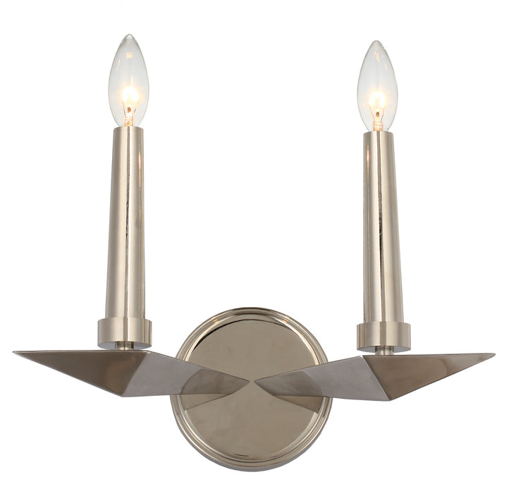 Crystorama 7592-PN Palmer Two Light Wall Sconce Polished Nickel Main Image.jpg