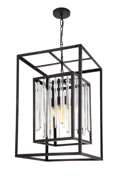 Crystorama 8409-FB Hollis Six Light Chandelier Forged Bronze Alternate Image 2.jpg