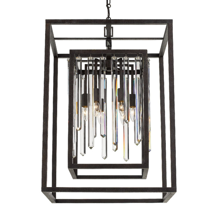 Crystorama 8409-FB Hollis Six Light Chandelier Forged Bronze Alternate Image 4.jpg