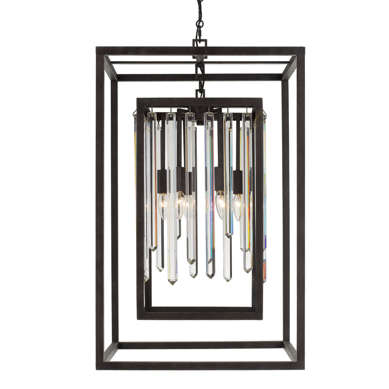 Crystorama 8409-FB Hollis Six Light Chandelier Forged Bronze Main Image.jpg