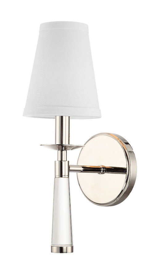 Crystorama 8861-PN Baxter One Light Wall Sconce Polished Nickel Main Image.jpg