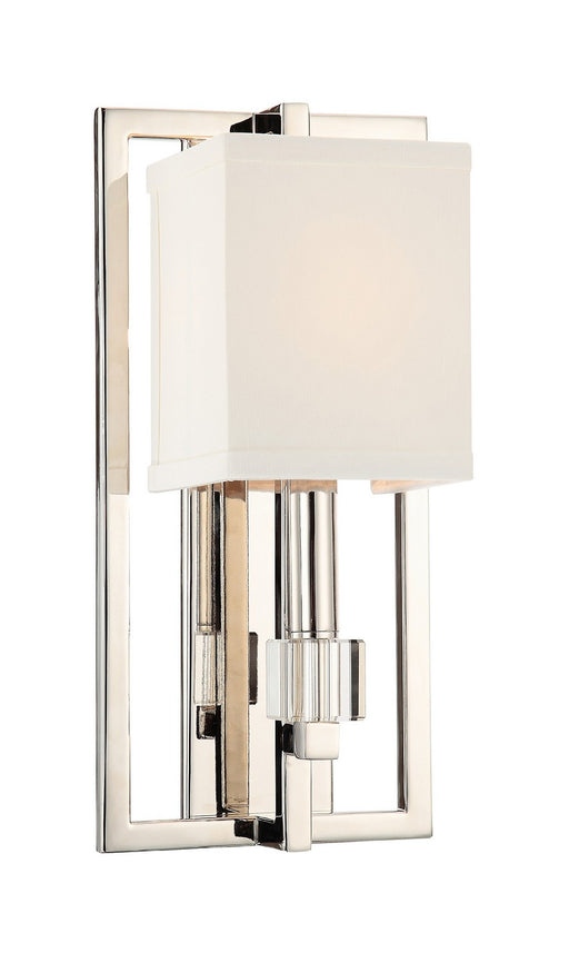 Crystorama 8881-PN Dixon One Light Wall Sconce Polished Nickel Main Image.jpg