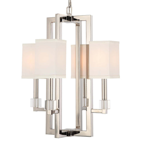 Crystorama 8884-PN Dixon Four Light Chandelier Polished Nickel Main Image.jpg