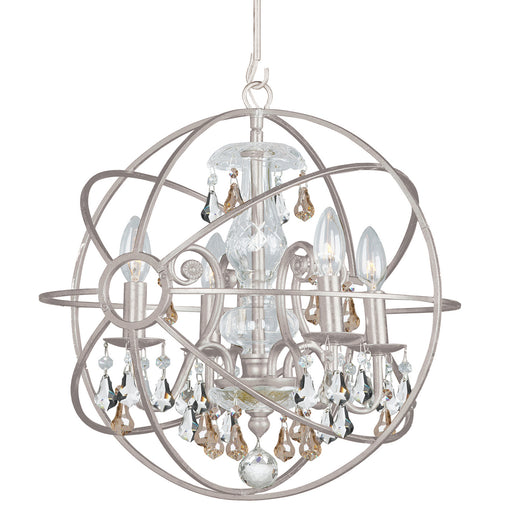 Crystorama 9025-OS-GS-MWP Solaris Four Light Mini Chandelier Olde Silver Main Image.jpg