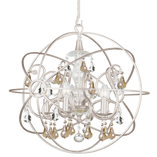 Crystorama 9026-OS-GS-MWP Solaris Five Light Chandelier Olde Silver Main Image.jpg