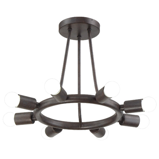 Crystorama 9043-CZ Dakota Eight Light Semi Flush Mount Charcoal Bronze Alternate Image.jpg