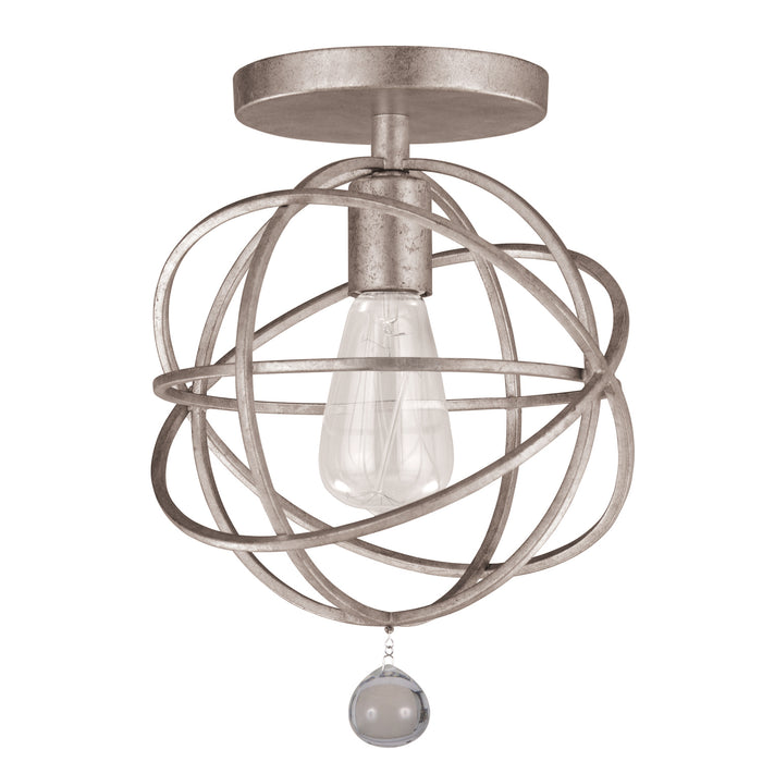 Crystorama 9220-OS_CEILING Solaris One Light Semi Flush Mount Olde Silver Alternate Image.jpg