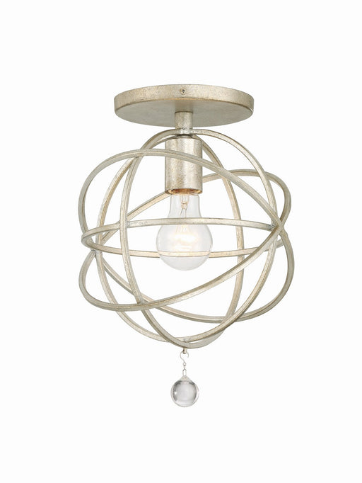 Crystorama 9220-OS_CEILING Solaris One Light Semi Flush Mount Olde Silver Main Image.jpg