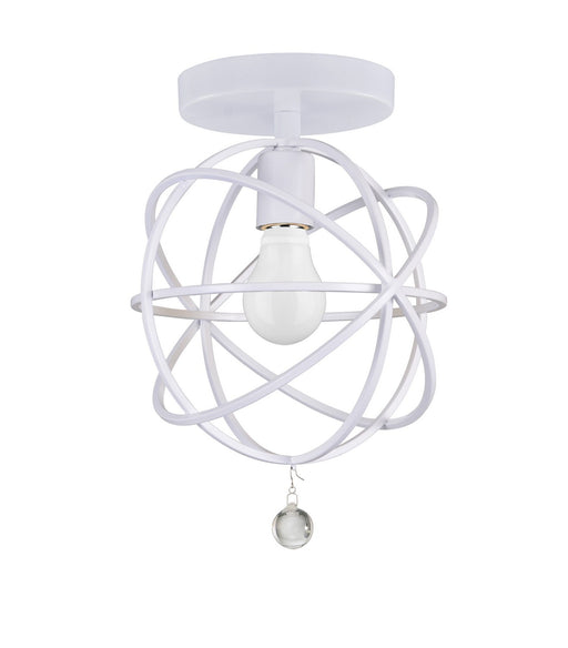 Crystorama 9220-WW_CEILING Solaris One Light Semi Flush Mount Wet White Main Image.jpg