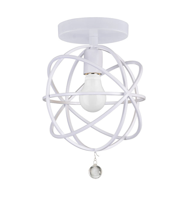 Crystorama 9220-WW_CEILING Solaris One Light Semi Flush Mount Wet White Main Image.jpg
