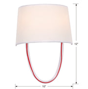 Crystorama 9902-RD-CL Stella Two Light Wall Sconce Polished Chrome / Red Cord Alternate Image.jpg