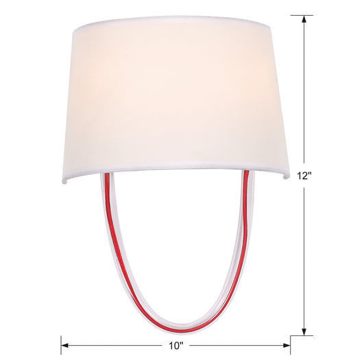 Crystorama 9902-RD-CL Stella Two Light Wall Sconce Polished Chrome / Red Cord Alternate Image.jpg