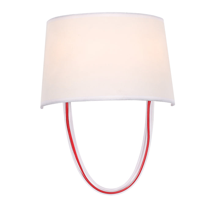 Crystorama 9902-RD-CL Stella Two Light Wall Sconce Polished Chrome / Red Cord Main Image.jpg