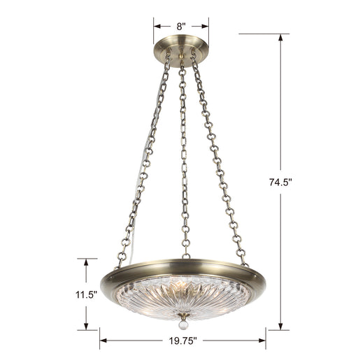 Crystorama 9943-AB Celina Three Light Mini Chandelier Antique Brass Alternate Image.jpg