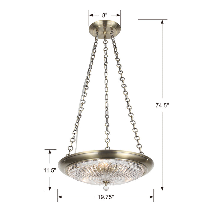 Crystorama 9943-AB Celina Three Light Mini Chandelier Antique Brass Alternate Image.jpg