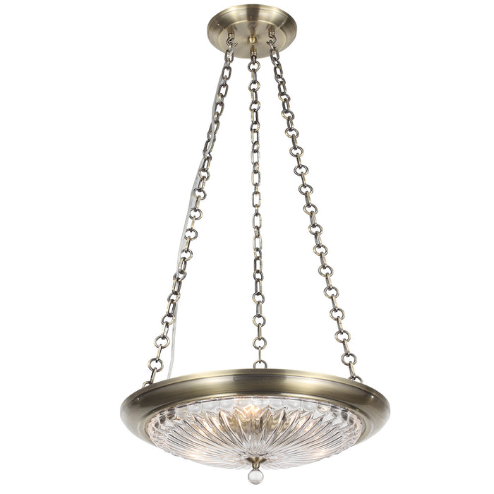 Crystorama 9943-AB Celina Three Light Mini Chandelier Antique Brass Main Image.jpg