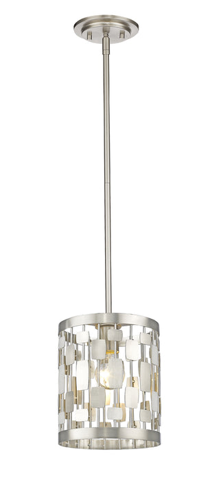 Z-Lite 430MP-BN Almet One Light Mini Pendant, Brushed Nickel Main Image.jpg