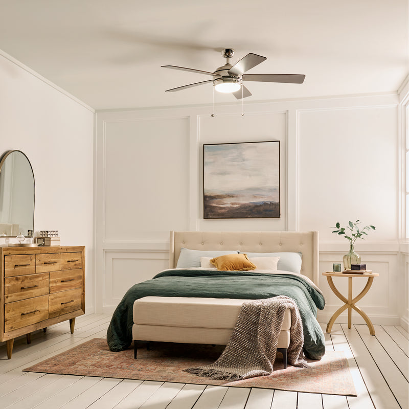 Kichler 330174PN 52"Ceiling Fan, Polished Nickel (3)
