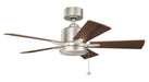 Kichler 330241NI 42"Ceiling Fan, Brushed Nickel (2)