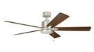 Kichler 330243NI 60"Ceiling Fan, Brushed Nickel (2)