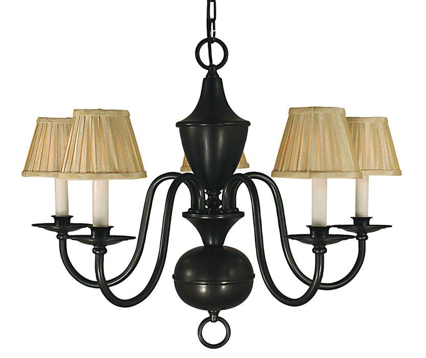 Framburg 2535 MB Jamestown Five Light Chandelier, Mahogany Bronze Main Image.jpg